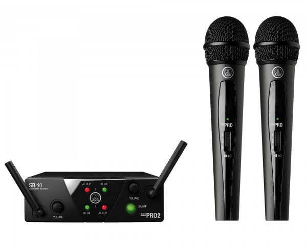 AKG WMS40 MINI Dual Handheld Wireless Mic System ISM2/3  - Main Image