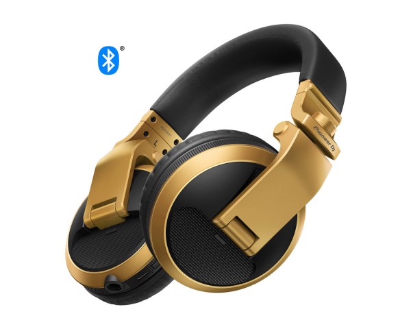 Pioneer DJ HDJ-X5BT-N Pro DJ Bluetooth Headphones with Swivel Ear Gold - Main Image