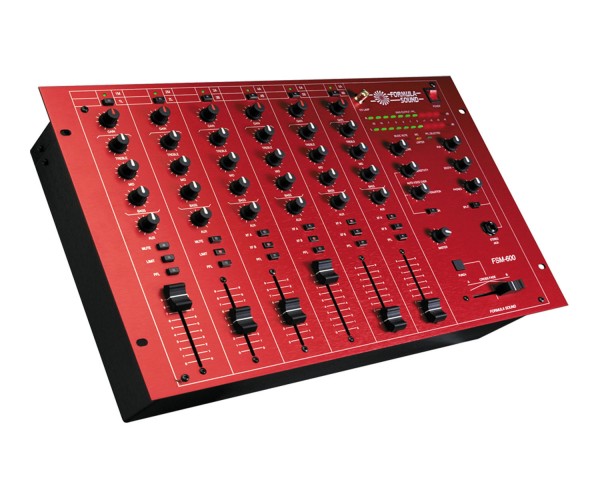 Formula Sound FSM600 6Ch 12i/p 19 Fixed Format DJ & Club Mixer Red - Main Image