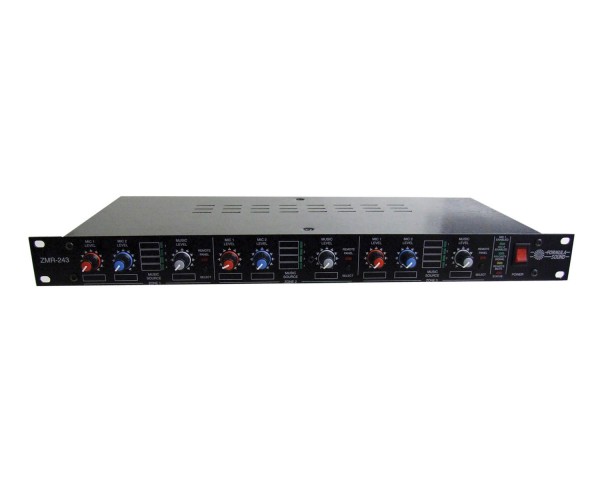 Formula Sound ZMR243 3-Zone Digital Mixer with 2-Mic+4-Stereo i/p 1U - Main Image