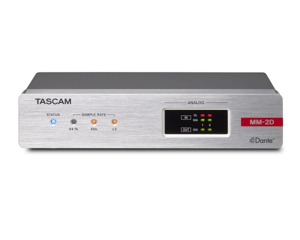 TASCAM MM-2D-E 2CH Analogue-Dante-Analogue Converter DSP Euroblock 1U - Main Image