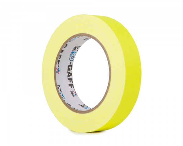 Le Mark Pro Gaff FLUORESCENT Gaffer Tape 24mm x 25yds YELLOW - Main Image
