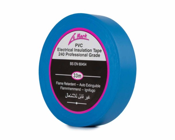 Le Mark PVC Electrical Insulation Tape 19mm x 33m BLUE - Main Image