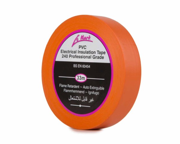 Le Mark PVC Electrical Insulation Tape 19mm x 33m ORANGE - Main Image