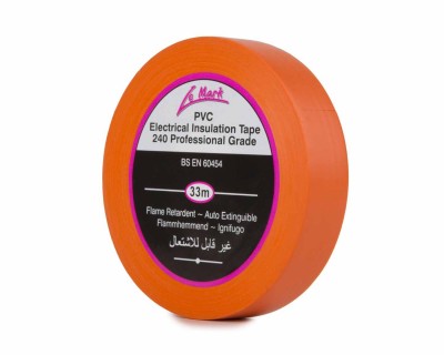 PVC Electrical Insulation Tape 19mm x 33m ORANGE