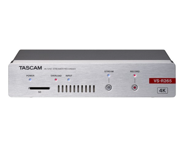TASCAM VS-R265 4K/UHD AVoIP Video Streamer / Recorder 1U - Main Image