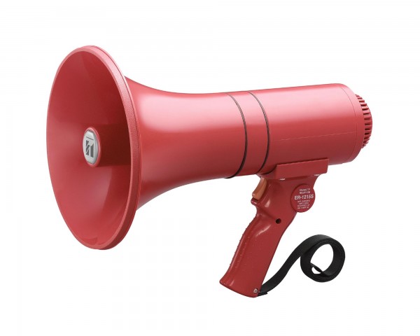 TOA ER1215S 15W Megaphone with Siren 400m Range Red - Main Image