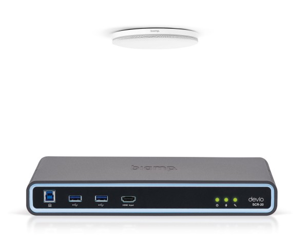 Biamp Devio SCR-20CX Conferencing Hub 1x SCR-20 and 1x TCM-XEX White - Main Image