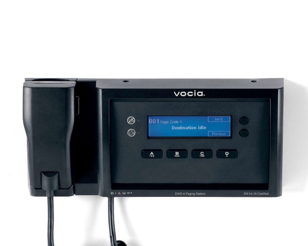 Biamp Vocia EWS-4 4-Button Emergancy Wall-Mount Paging Station EN54 - Main Image