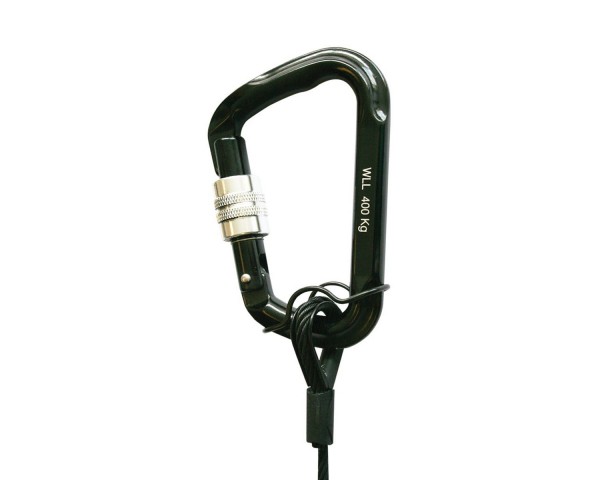 Doughty T2870001 400Kg Screwgate Alloy Karabiner BLACK - Main Image