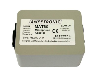 MAT60 Mic Adaptor (Balanced Mic to Unbalanced Input)