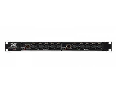 Isolated DMX512 Splitter 2-In 4+4-Out Rack Mount 5 Pin 1U