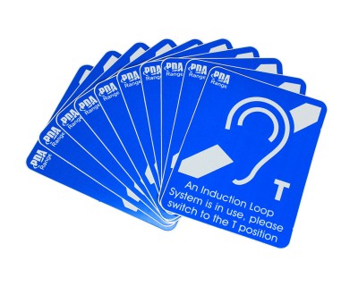 TEAR-10 Small Hearing Loop System In Use Sticker (10 Pack)