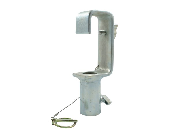 Doughty T20900 TV Hook Clamp 48mm Tube with Lynch Pin SWL 150kg Silver - Main Image