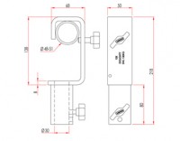 Doughty T20901 TV Hook Clamp 48mm Tube with Lynch Pin SWL 150kg Black - Image 3