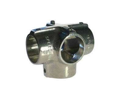 T194013 48mm Tube Double 90° Joint with Side Outlet