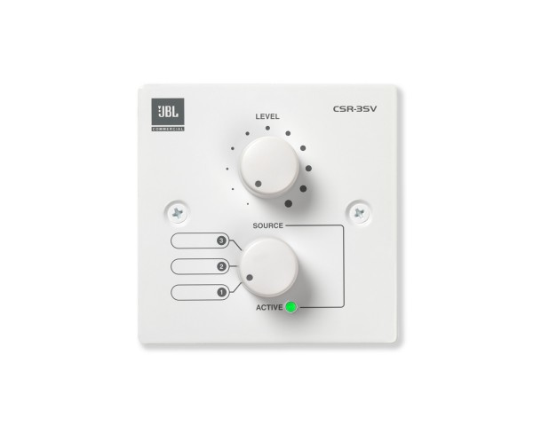 JBL CSR3SV Wall Mounted 3 Source and Volume Remote Control White - Main Image