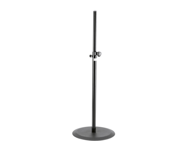 K&M 26735 BLACK Round Heavy Base Telescopic Speaker Stand - Main Image