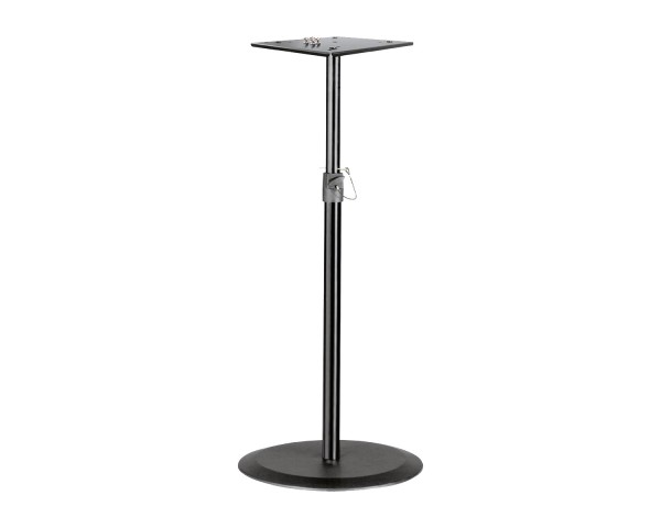 K&M 26740 Monitor Stand Round Base with Square Top 35kg Load - Main Image