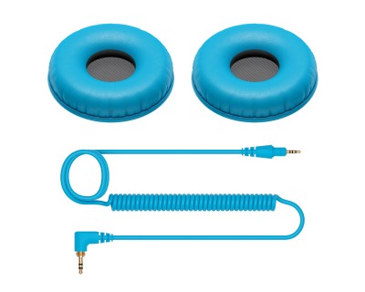 HC-CP08-L Coiled Cable and Ear Pads Pack for HDJ-CUE1 Blue