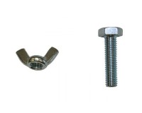 Leisuretec M10 Wing Nut and Bolt Set with 40mm Long Thread Zinc Plated - Image 1