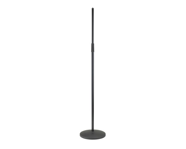 K&M 26125 Mic Stand Round Base with Slim Clutch Black - Main Image