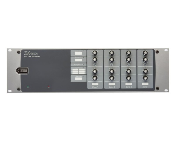 Cloud Z4 Mk4 Four Zone-Mixer 6-Line+2-Mic+Paging Mic Input 3Unit - Main Image