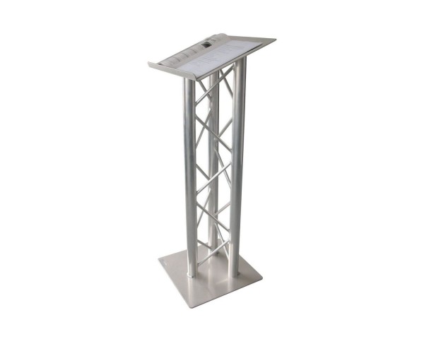 Trilite by OPTI 200 Series Triangular Truss Lectern in Natural Aluminium Finish - Main Image