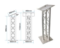 Trilite by OPTI 200 Series Triangular Truss Lectern in Natural Aluminium Finish - Image 2