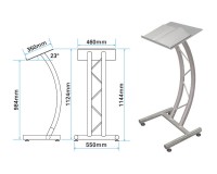 Trilite by OPTI 200 Series Curved Ladder Truss Lectern in Natural Aluminium - Image 2