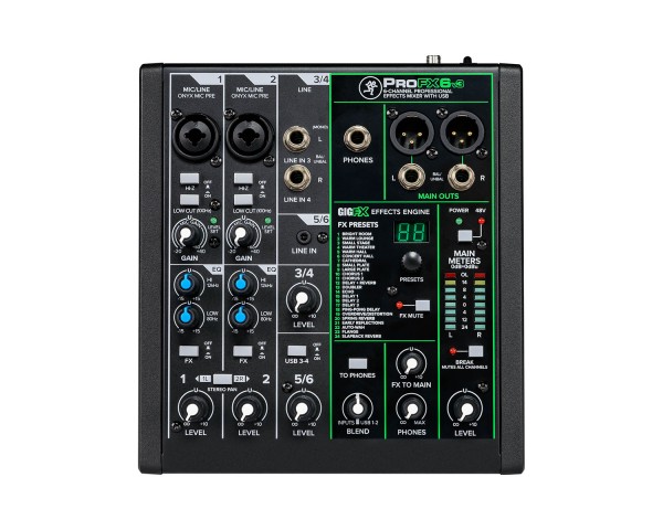 Mackie ProFX6v3 6ch Professional Effects Mixer with USB  - Main Image