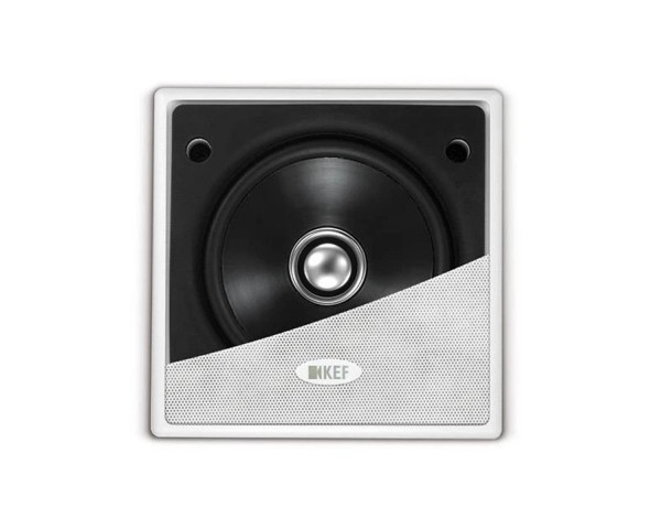 KEF Ci100QS 4 2-Way Uni-Q Flush Square Ceiling Speaker IP64 Wht - Main Image