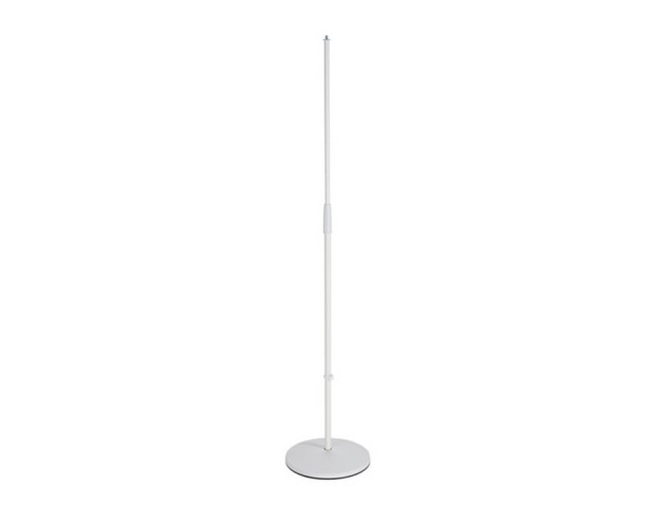 K&M 260/1 Mic Stand with Round Base 87-157cm 3kg Pure White - Main Image