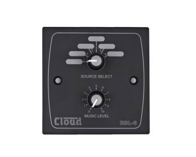 RSL-6B Remote 6-Source / Volume Level Select Wall Plate Black