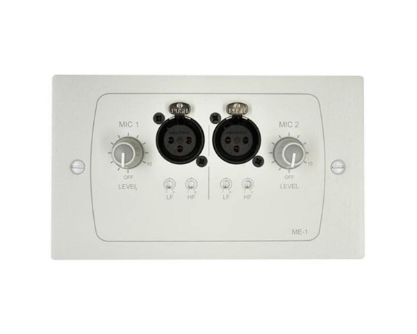 Cloud ME-1W Dual Microphone Input Plate with Volume+EQ for DCM1/e White - Main Image