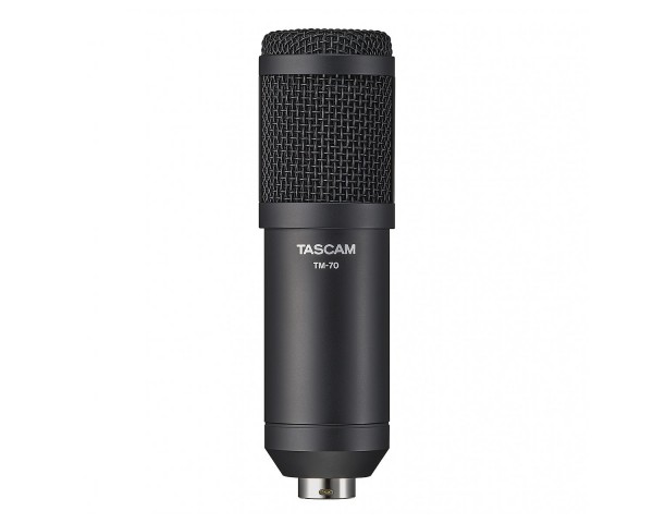 TASCAM TM-70 Dynamic Microphone for Podcasting and Live Streaming Black - Main Image
