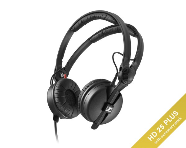 Sennheiser HD25 PLUS Headphones Split Headband + Pouch and Extra Ear Pads - Main Image