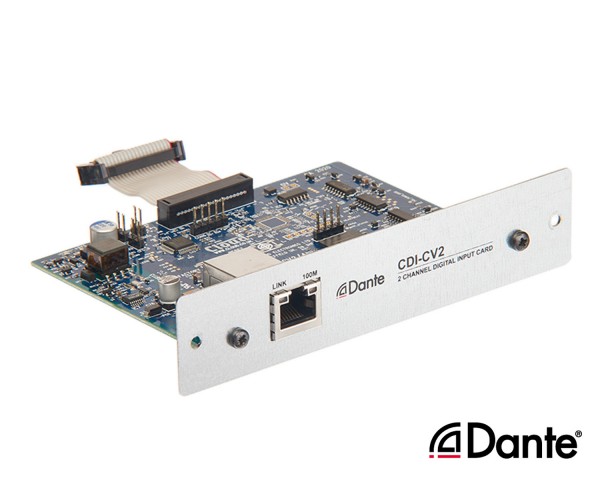 Cloud CDI-CV2  2Ch Dante Card for CV2500/CV4250/CV8125 Amplifiers - Main Image
