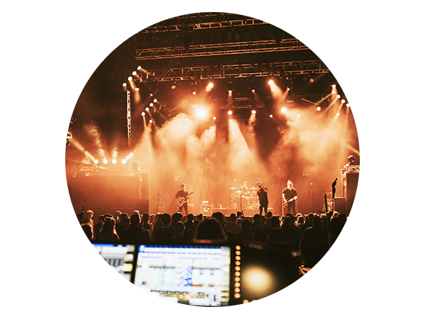 Sound equipment for live events including music festivals, weddings, parties and corporate events.