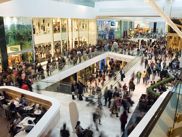 Public address audio systems for shopping centres and shopping malls.