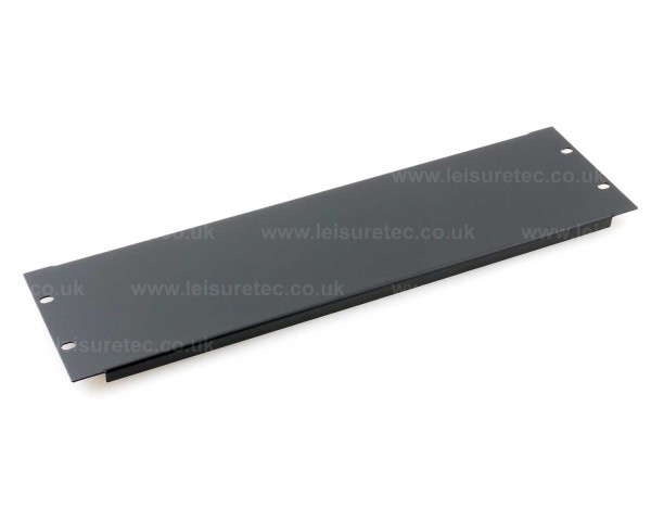 Leisuretec Blank Panel 3U for 19 Racks Folded Steel Black - Main Image