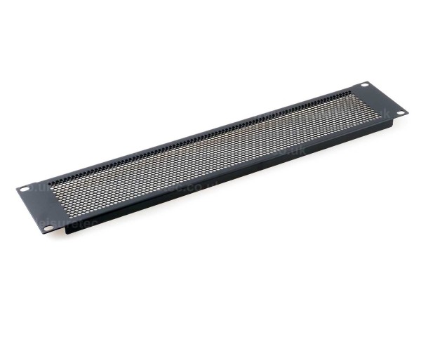 Leisuretec Ventilation Panel 2U (Perforated) for 19 Racks Black - Main Image