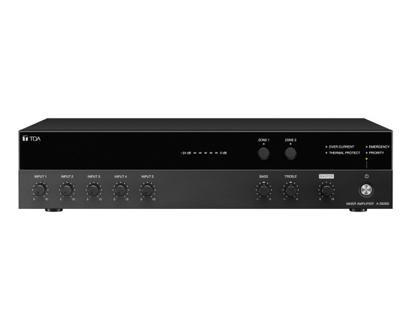 TOA A-3506D 60W Digital Mixer Amplifier 2-Zone / 5-Inputs - Main Image