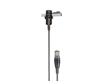 AT829cH Cardioid Condenser Lavalier Mic 4-Pin cH Style Plug BLACK