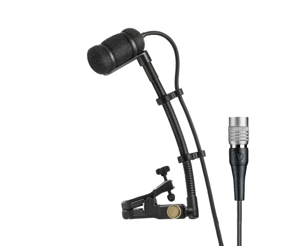 Audio Technica ATM350UcW Wireless Cardioid Instrument Mic + Clip cW 4-Pin Plug  - Main Image