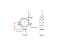 Doughty T57405 Slinkline Mammoth Half Coupler SWL 300Kg Polished - Image 2