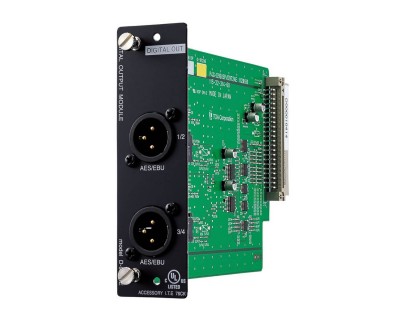 D972AE 4Ch Digital Output Module AES/EBU for D901 Mixer