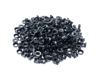 Pack of 100 M6 Rack Cage Nut and Bolt and Cup Washer Set