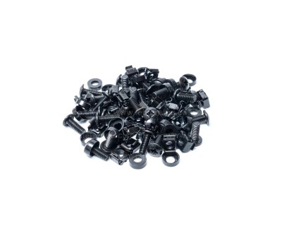 Pack of 25 M6 Rack Cage Nut and Bolt and Cup Washer Set