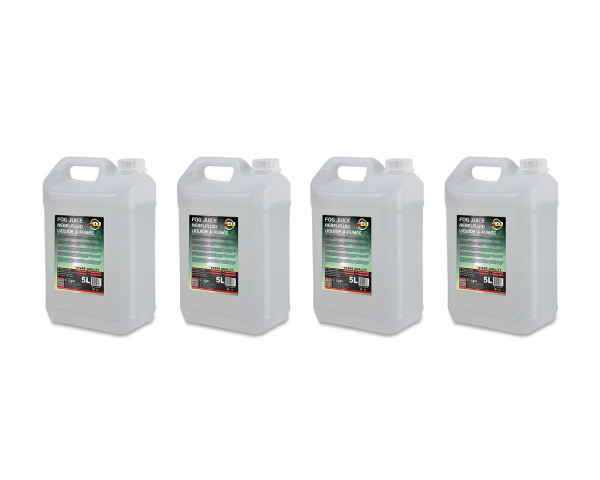 ADJ Fog Juice 1 Light BOX OF 4 x 5L Light Dispersion Fog Fluid - Main Image